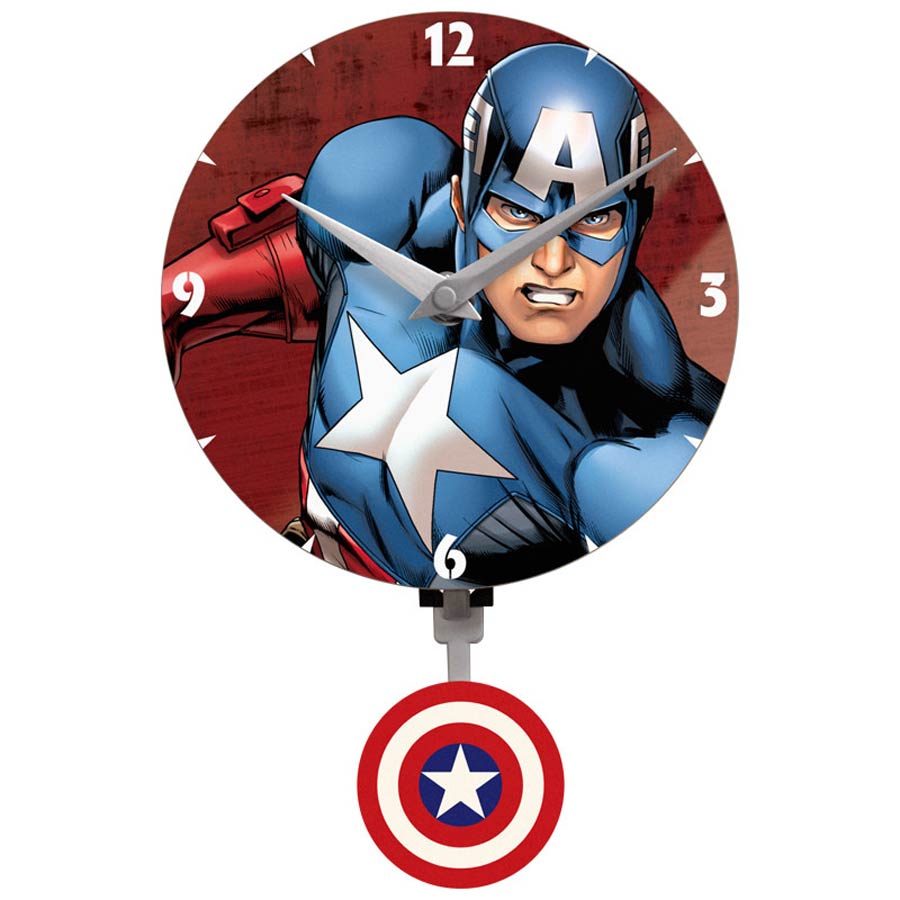 Marvel Comics Captain America 6-inch Motion Clock