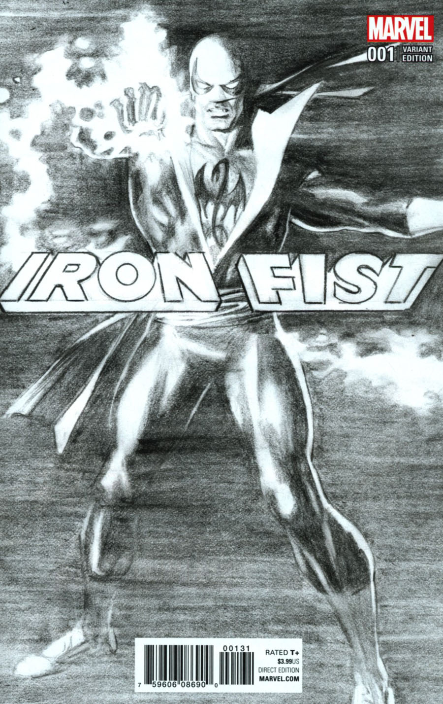 Iron Fist Vol 5 #1 Cover G Incentive Alex Ross Black & White Variant Cover