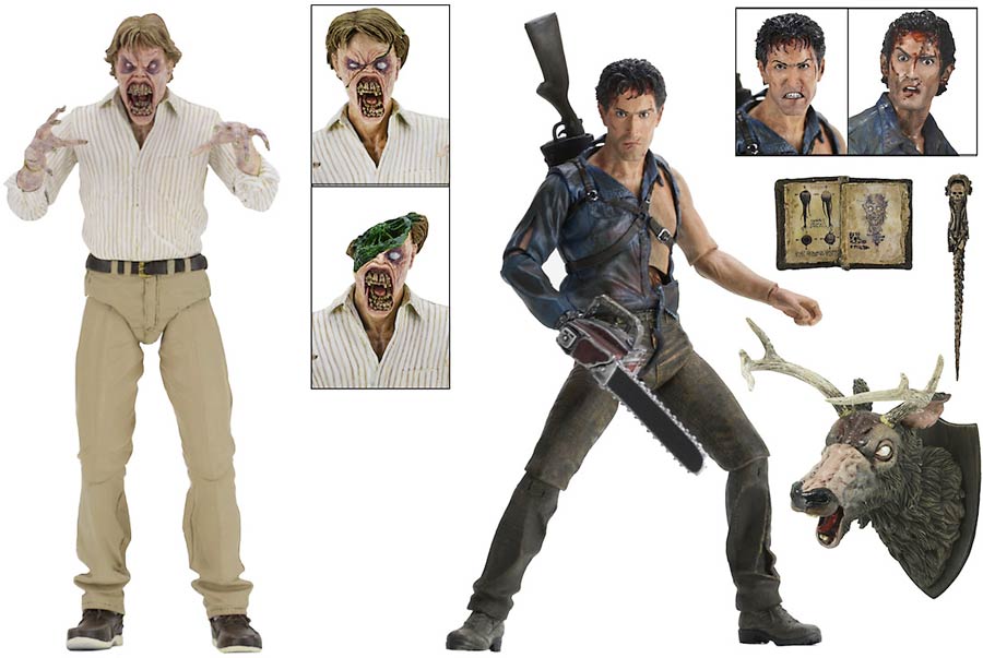 Evil Dead 2 30th Anniversary Hero Ash And Evil Ed 7-Inch 2-Pack Action Figure