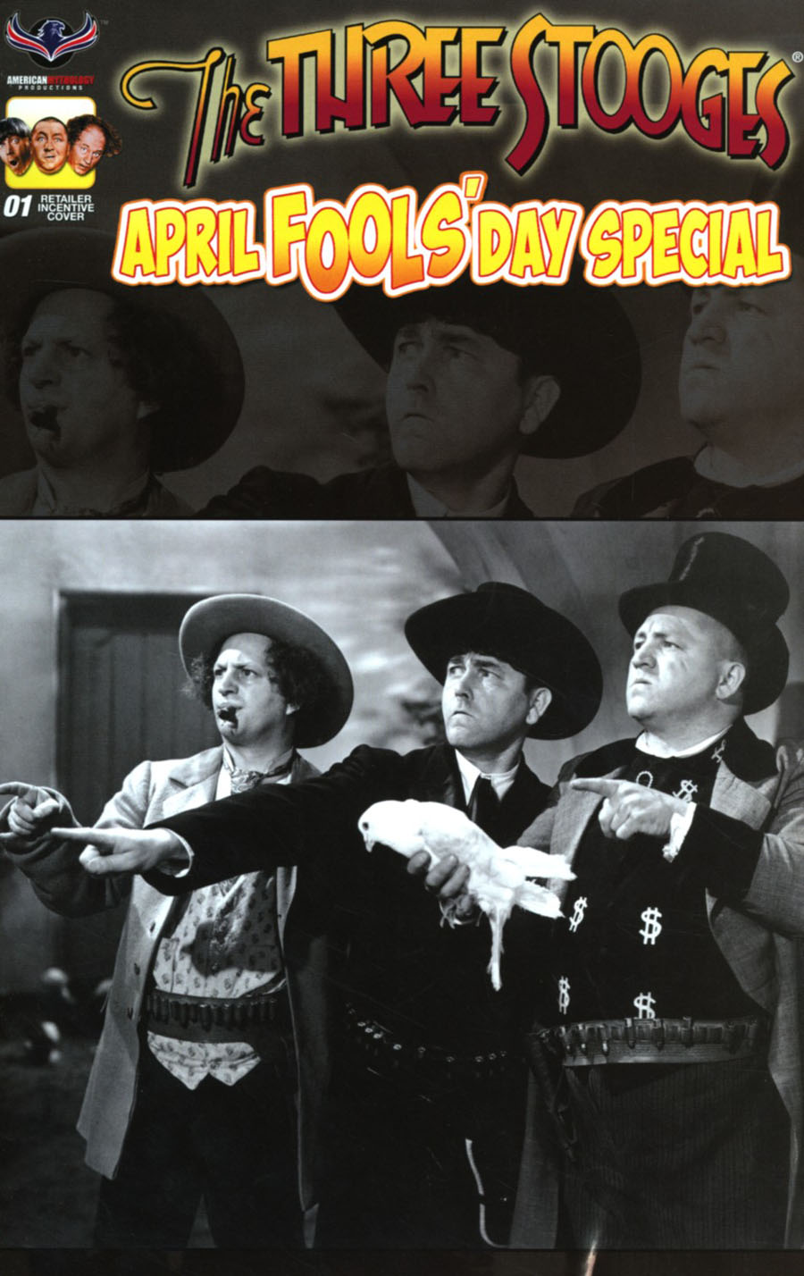 Three Stooges April Fools Day Special Cover D Incentive Black & White Photo Variant Cover
