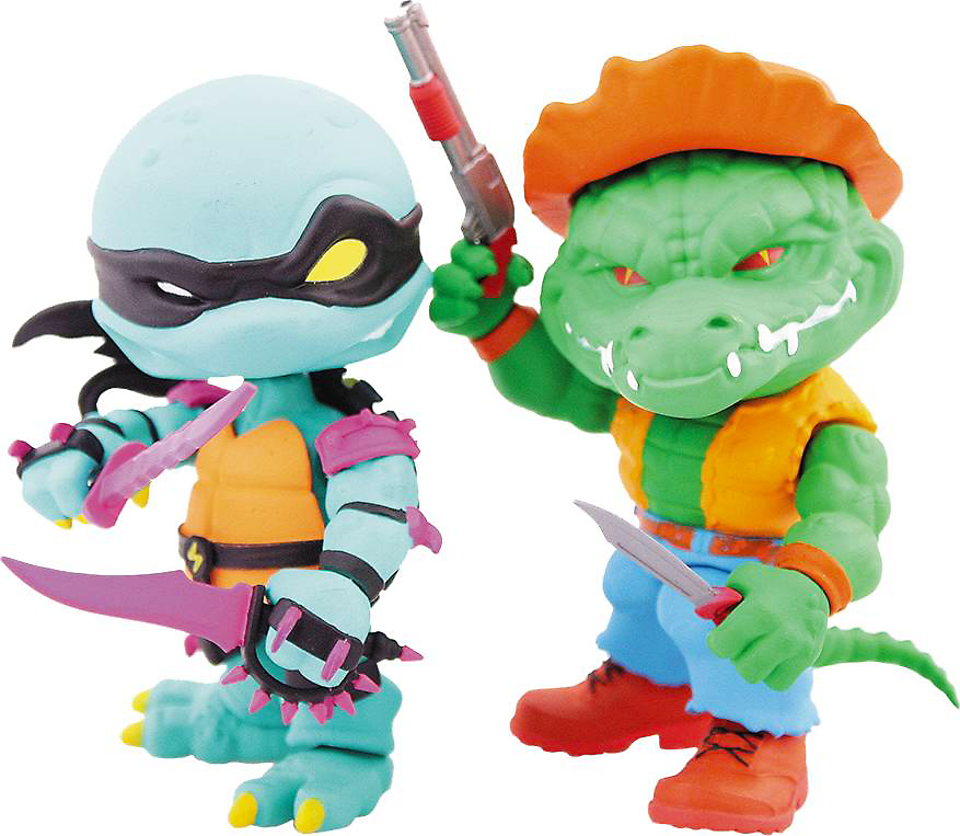 The Loyal Subjects x Teenage Mutant Ninja Turtles Slash & Leatherhead Mini Figure SDCC 2016 Exclusive