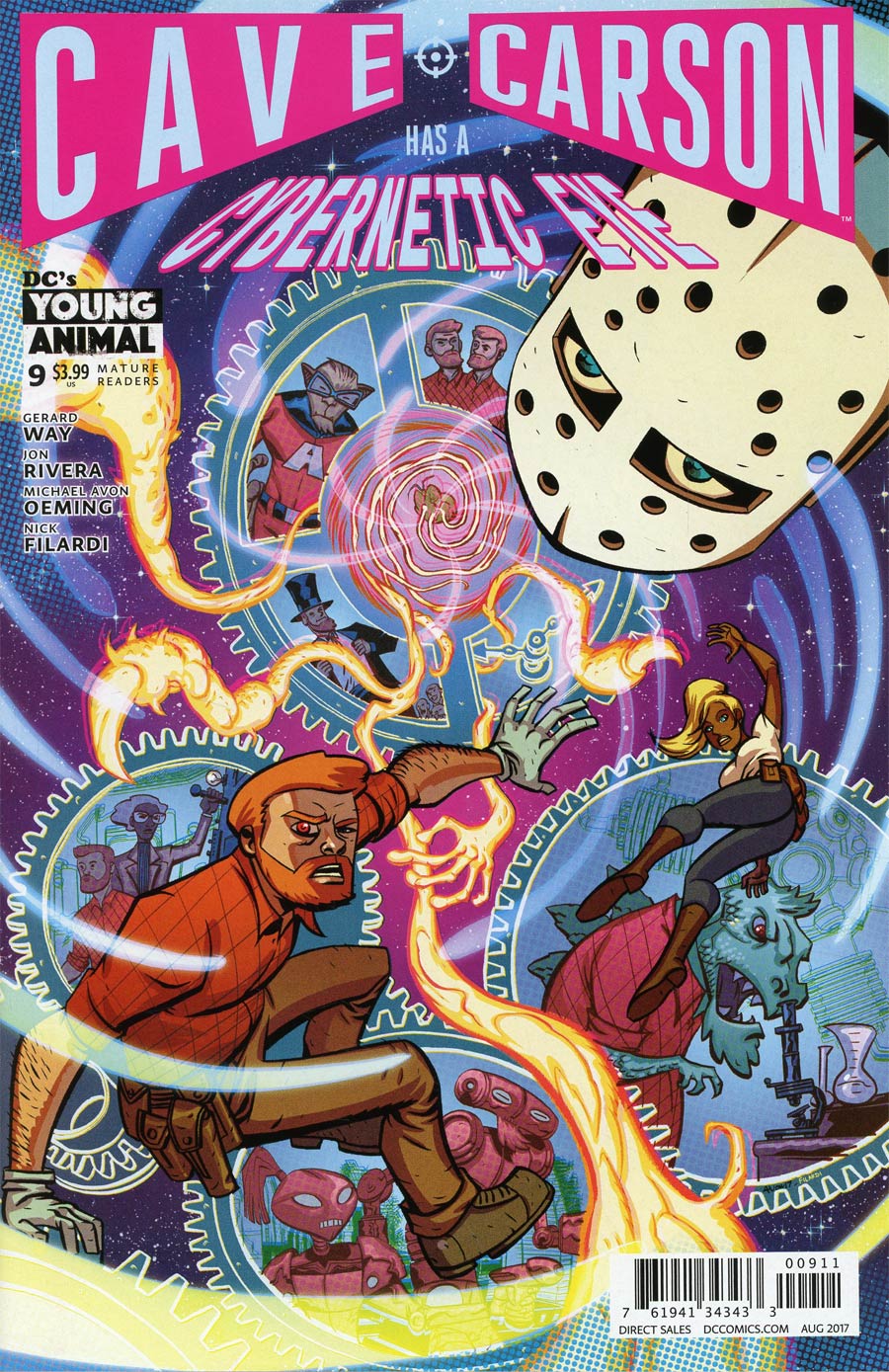Cave Carson Has A Cybernetic Eye #9 Cover A Regular Michael Avon Oeming Cover