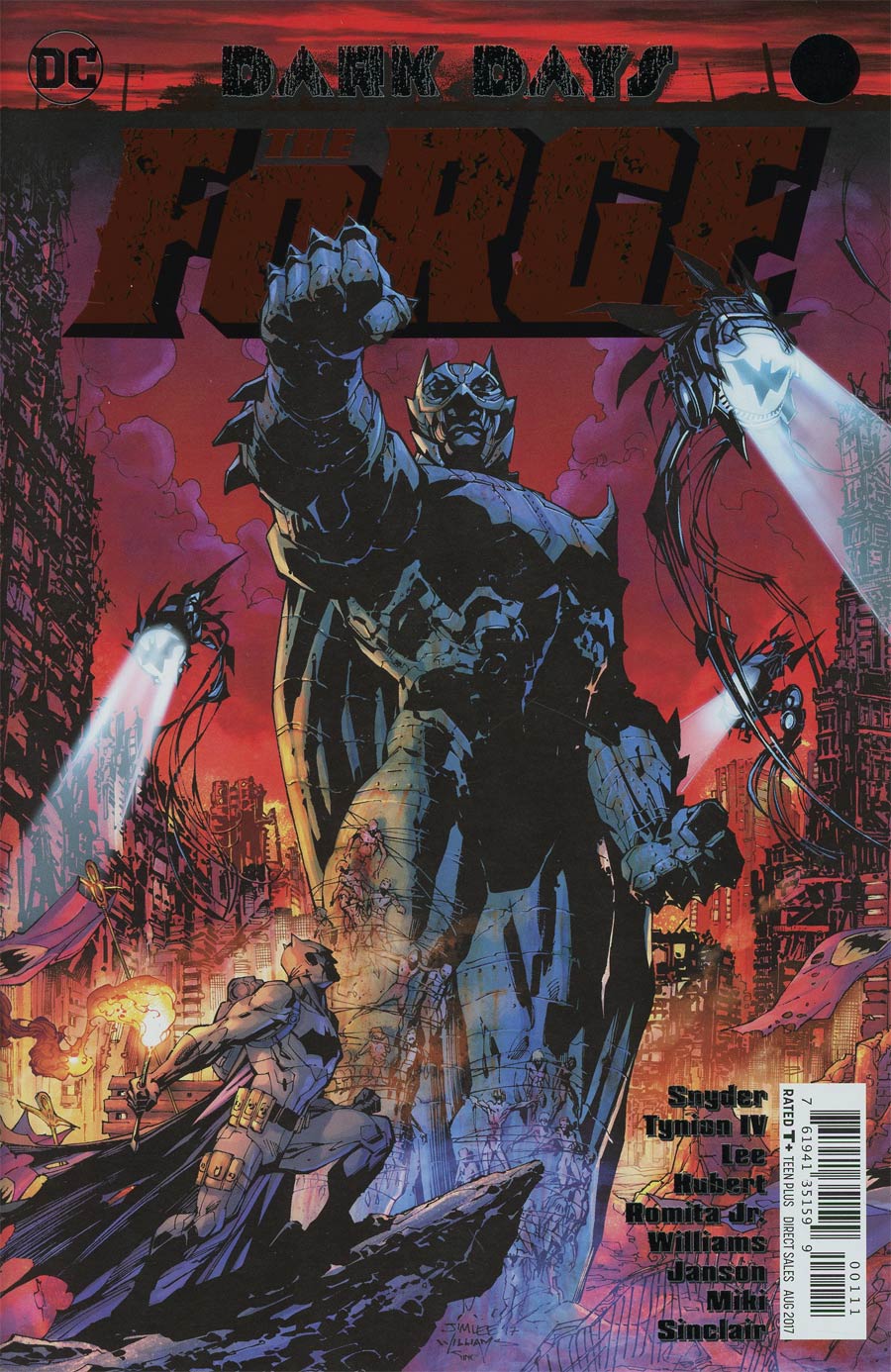 Dark Days The Forge #1 Cover A 1st Ptg Regular Jim Lee & Scott Williams Foil-Stamped Cover