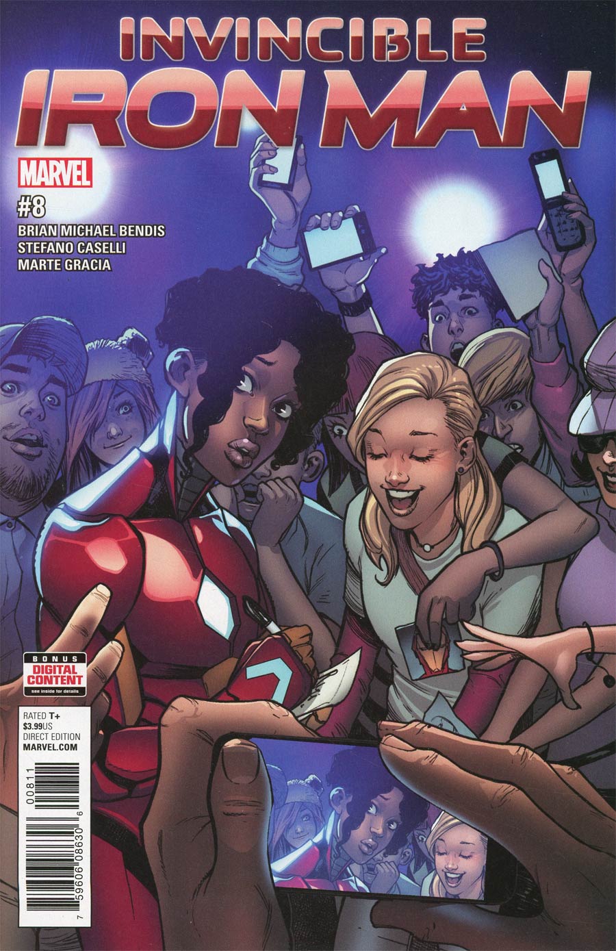 Invincible Iron Man Vol 3 #8 Cover A Regular Stefano Caselli Cover