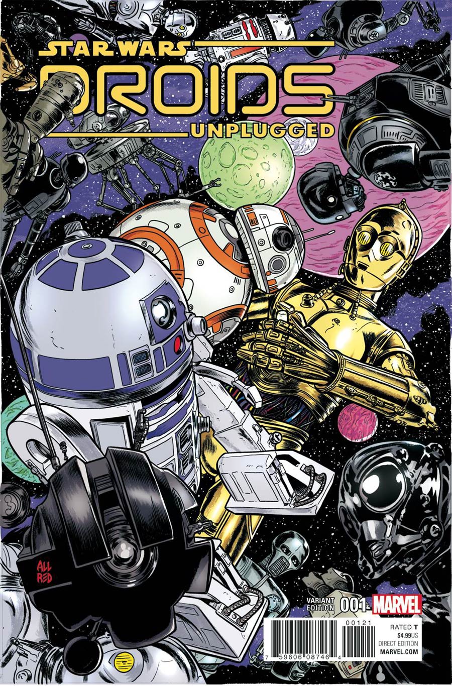 Star Wars Droids Unplugged #1 Cover B Variant Michael Allred Cover