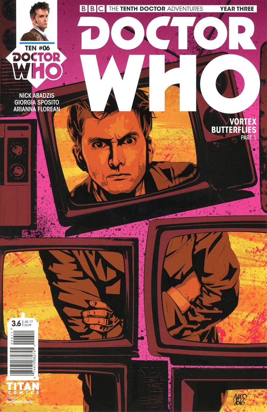 Doctor Who 10th Doctor Year Three #6 Cover A Regular Antonio Fuso Cover