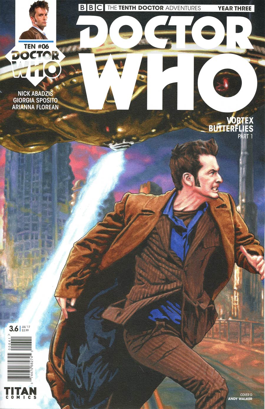 Doctor Who 10th Doctor Year Three #6 Cover D Variant Andy Walker Cover