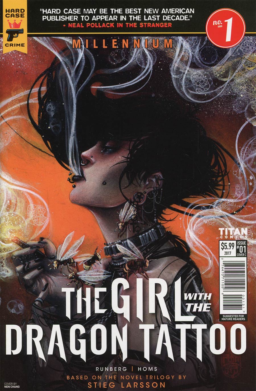 Hard Case Crime Millennium Girl With The Dragon Tattoo #1 Cover C Variant Nen Chang Cover