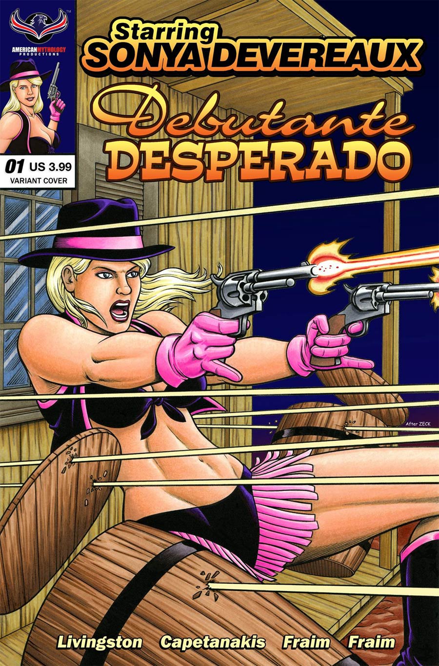 Starring Sonya Devereaux Debutante Desperado Cover B Variant Brendon Fraim & Brian Fraim Blazing Barrels Cover