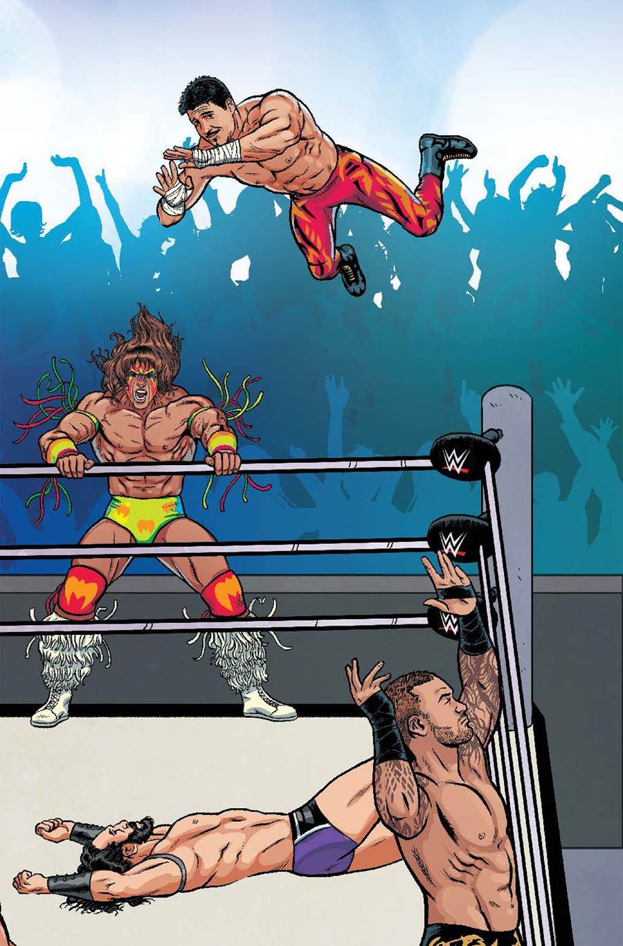 WWE #6 Cover C Variant Brent Schoonover Royal Rumble Connecting Cover