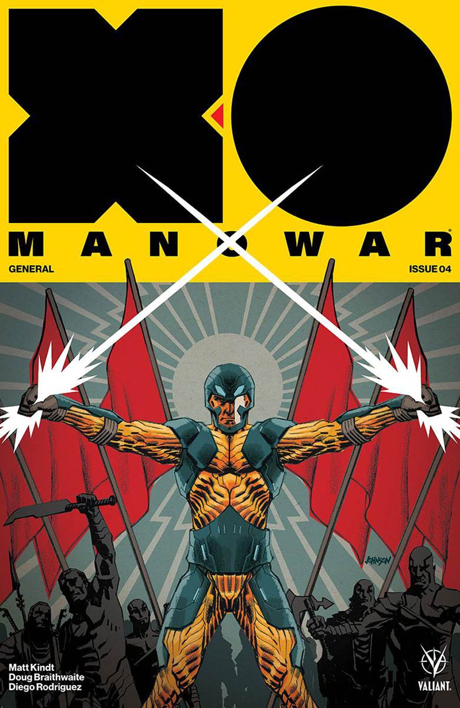 X-O Manowar Vol 4 #4 Cover B Variant Dave Johnson Cover