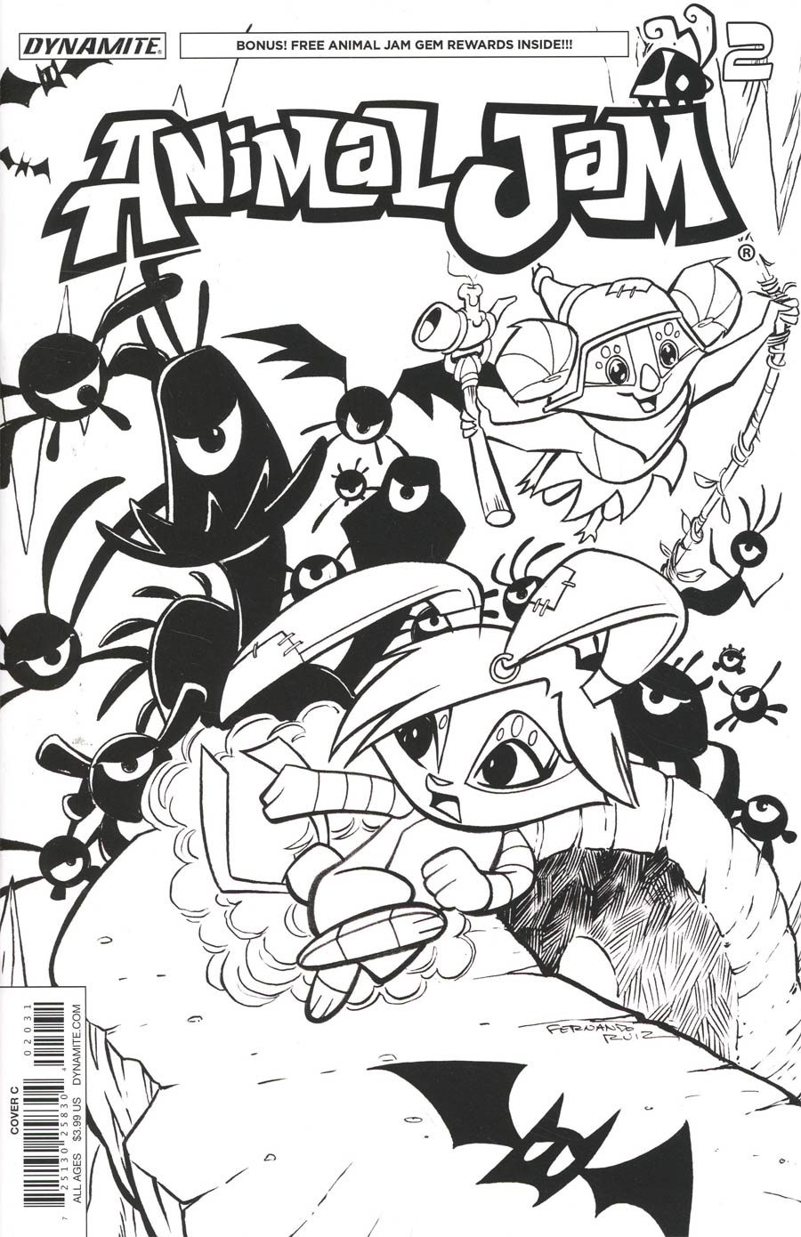 Animal Jam #2 Cover C Variant Coloring Book Cover