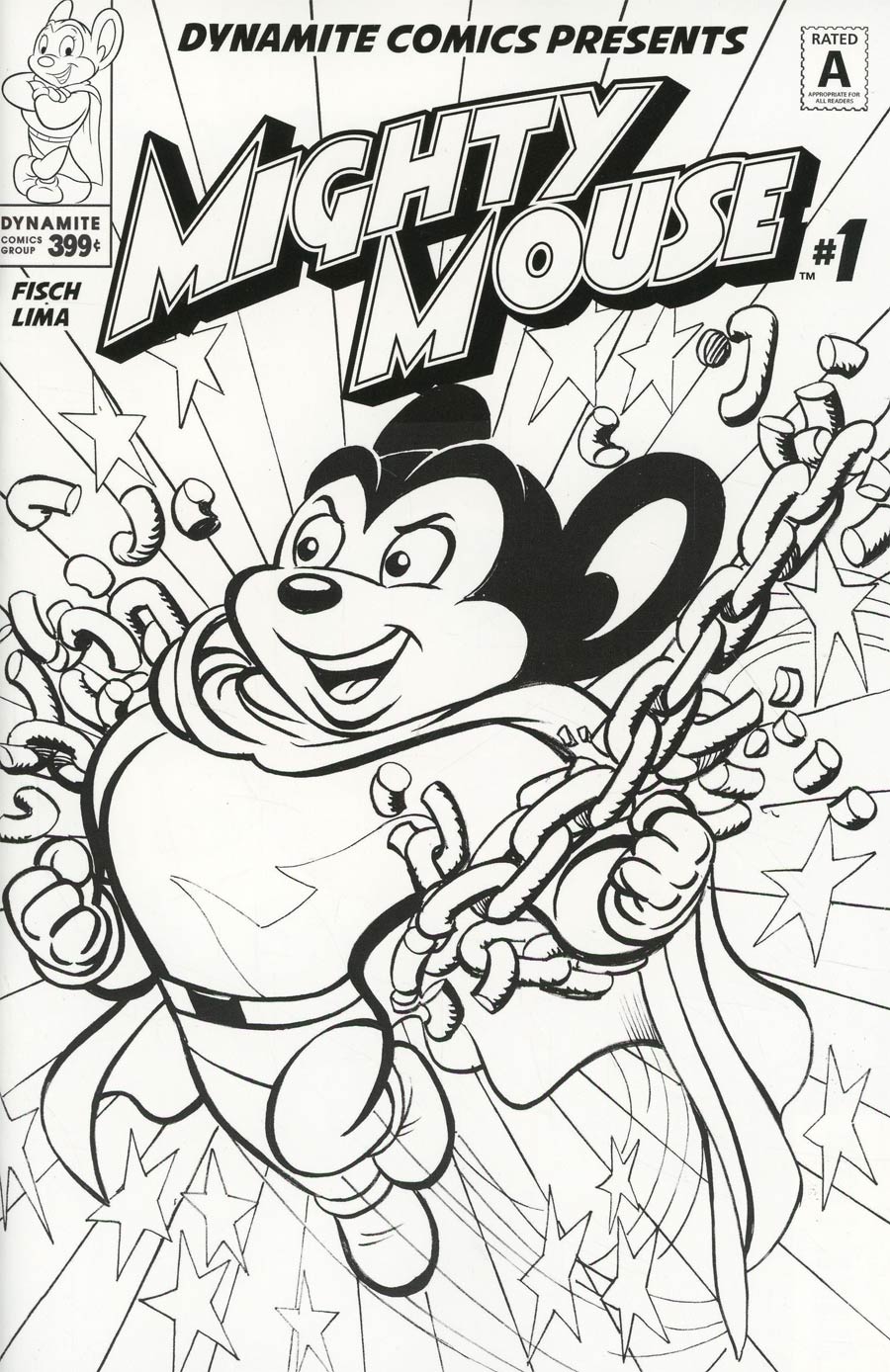 Mighty Mouse Vol 5 #1 Cover E Variant Coloring Book Cover