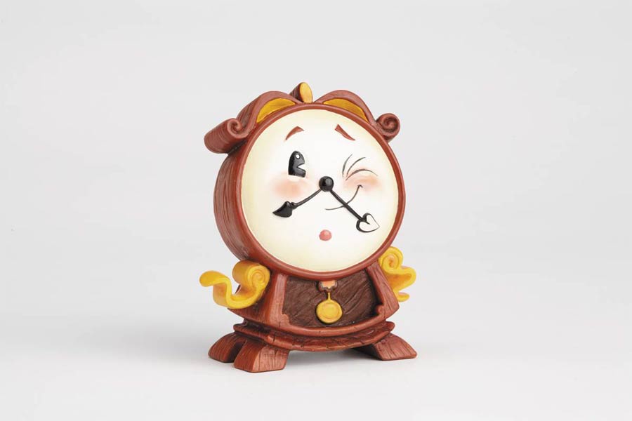 World Of Miss Mindy Disneys Beauty And The Beast Cogsworth Diorama Statuette