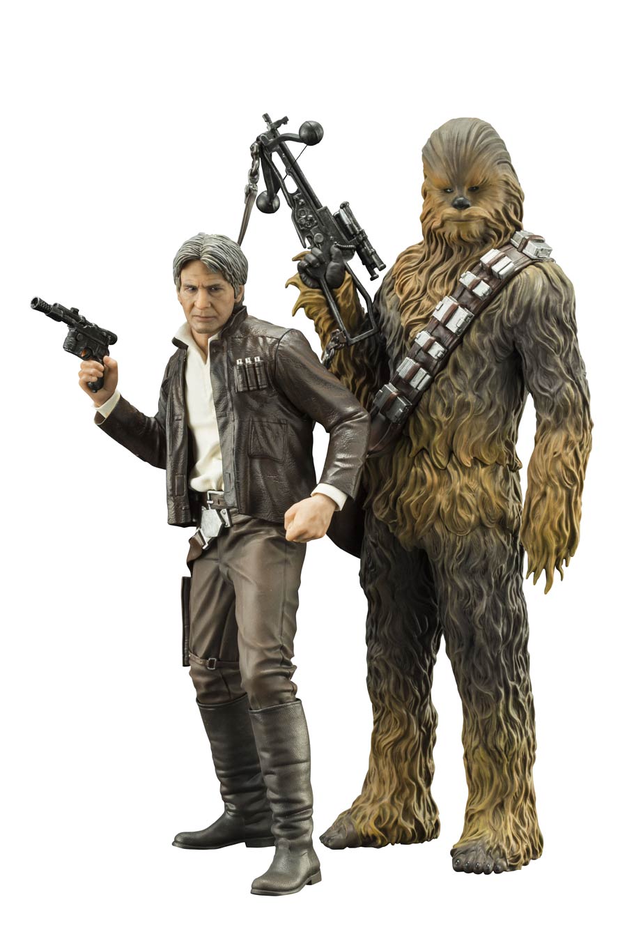 Star Wars Episode VII The Force Awakens Han Solo & Chewbacca ARTFX Plus 2-Pack Statue