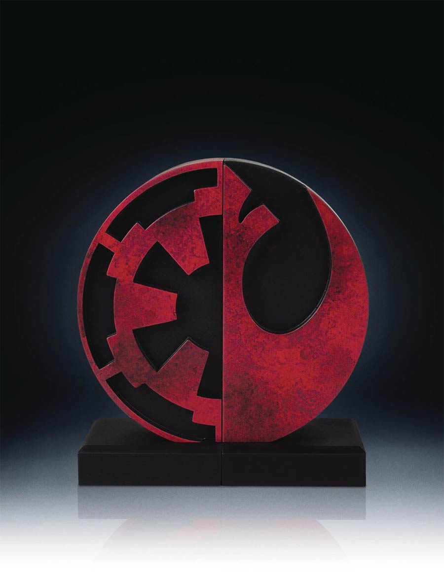 Star Wars Imperial Rebel Logo Bookends