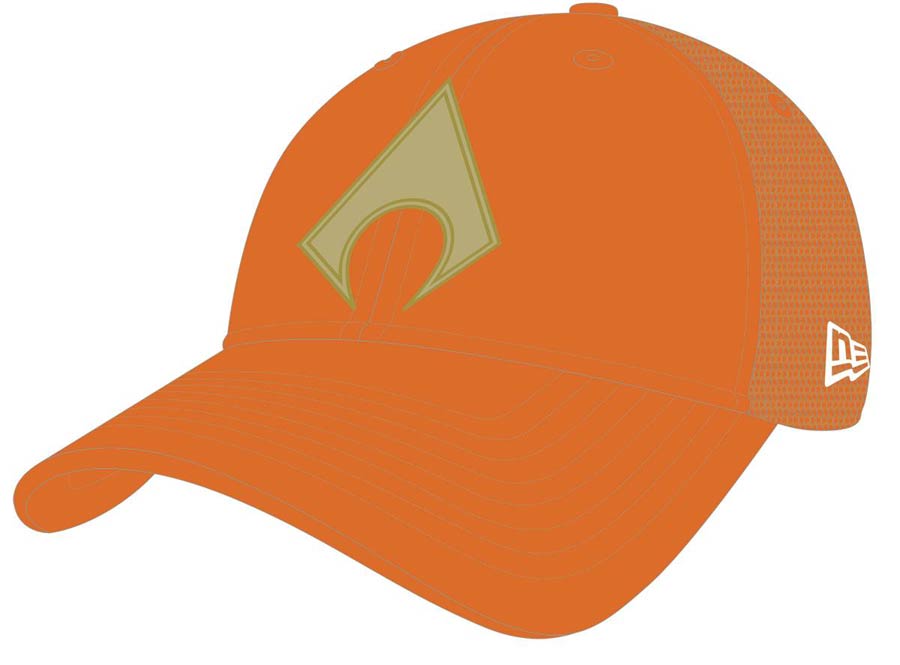 Aquaman Symbol Washed Trucker Snapback Cap