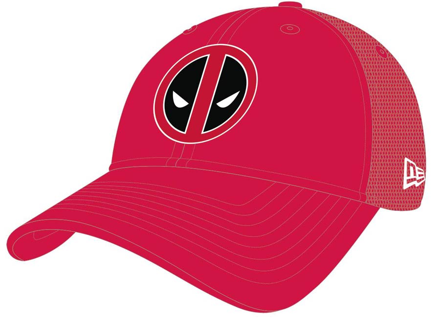 Deadpool Symbol Washed Trucker Snapback Cap