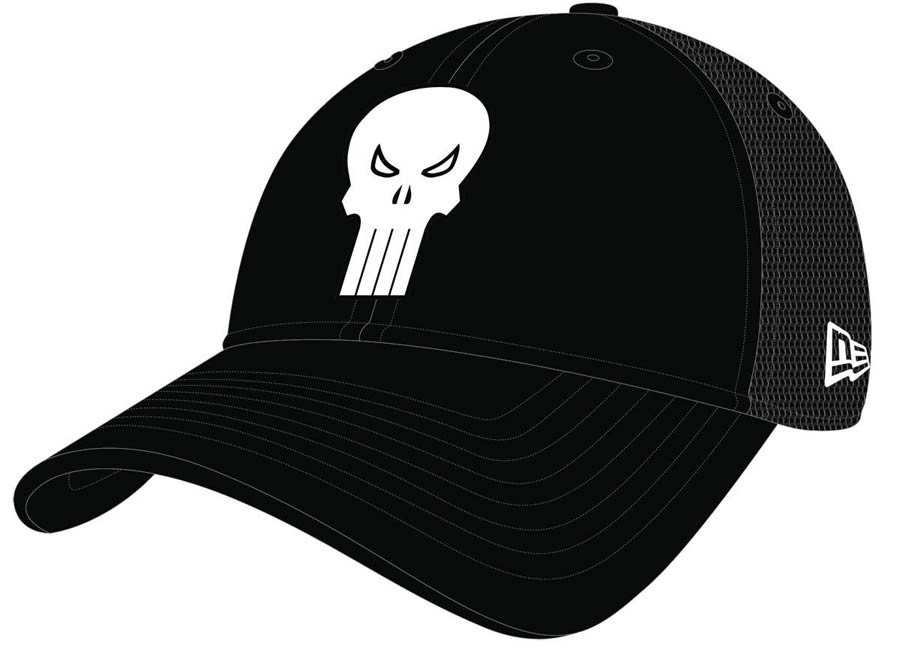 Punisher Symbol Washed Trucker Snapback Cap