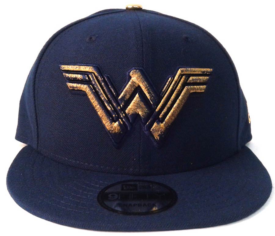 Wonder Woman Foiled Print Logo 950 Navy Snapback Cap