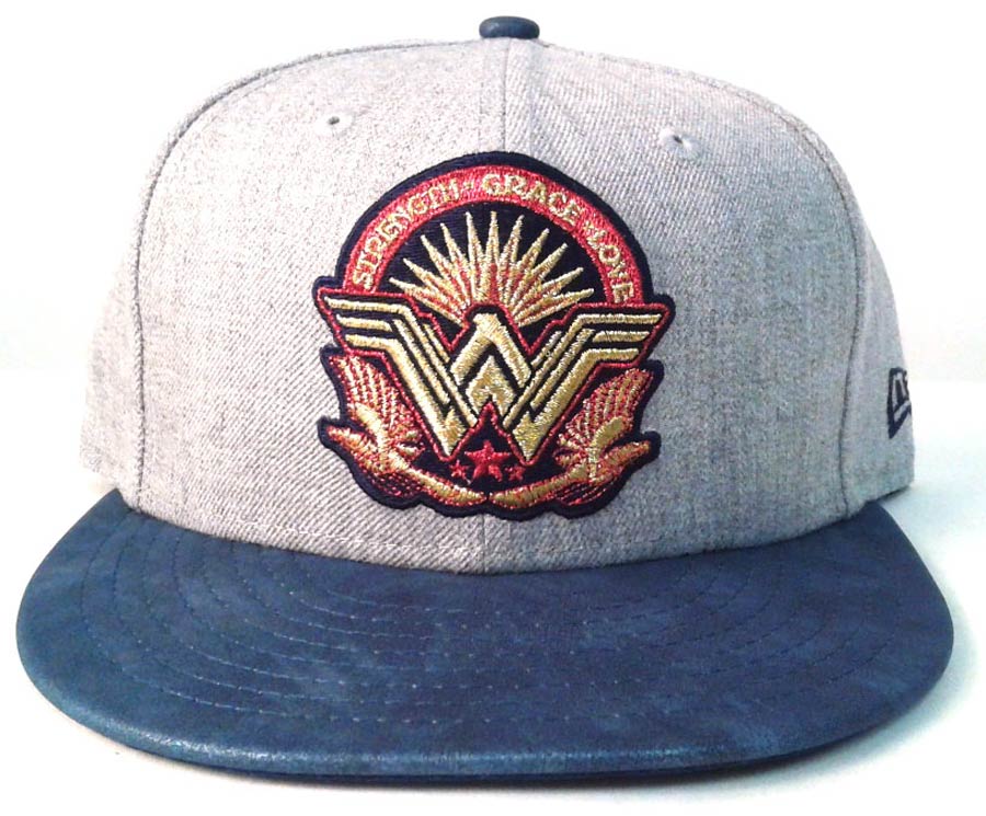 Wonder Woman Strength Grace Love 950 Grey Snapback Cap