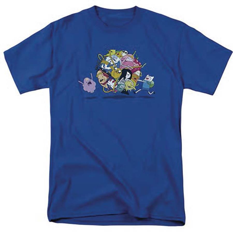 Adventure Time Roll Blue T-Shirt Large