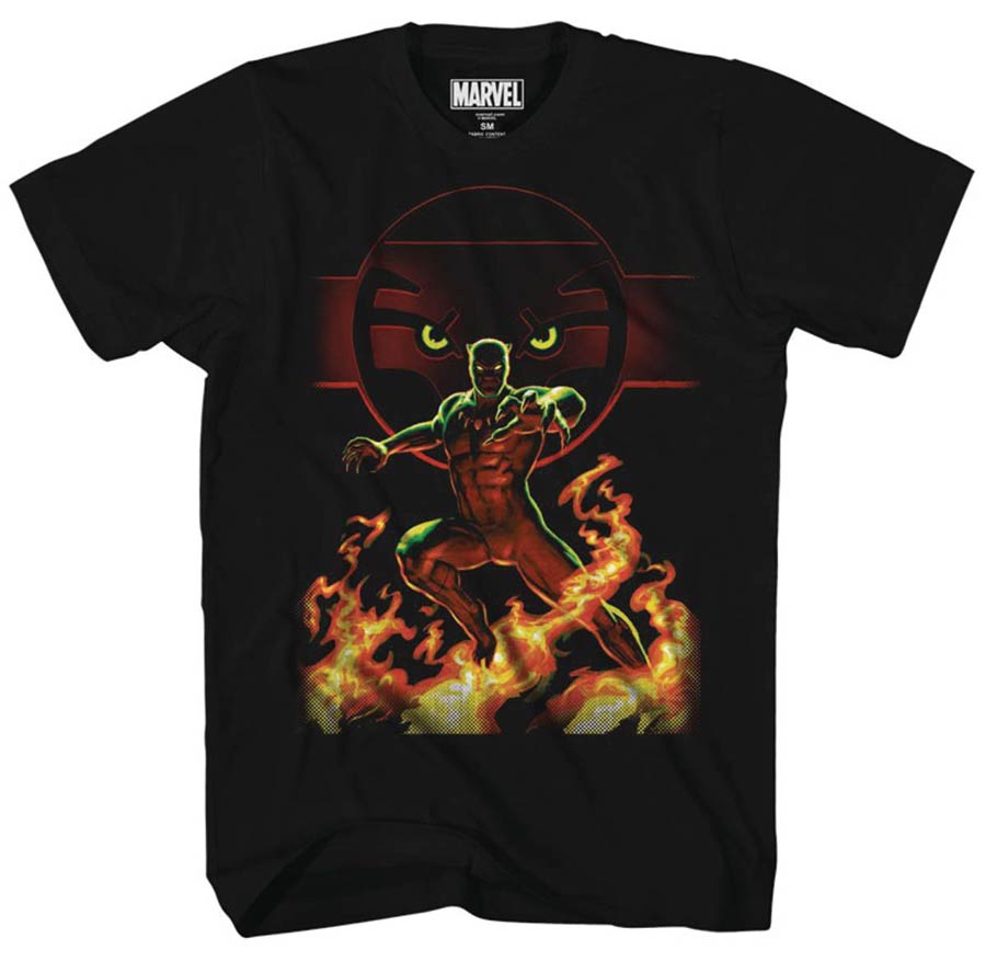Black Panther Pounce Panther Previews Exclusive Black T-Shirt Large