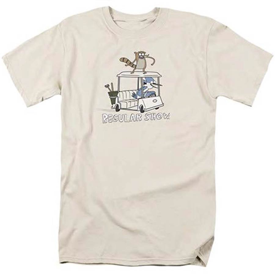 Regular Show Mordecai And Rigby Cream T-Shirt Large