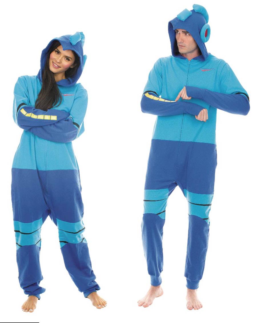 Mega Man Hooded Union-Suit Lounger Small
