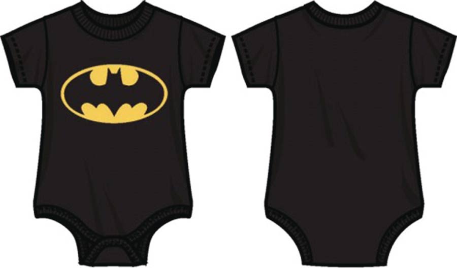 DC Comics Batman Logo Infant Black Snap Bodysuit 12M