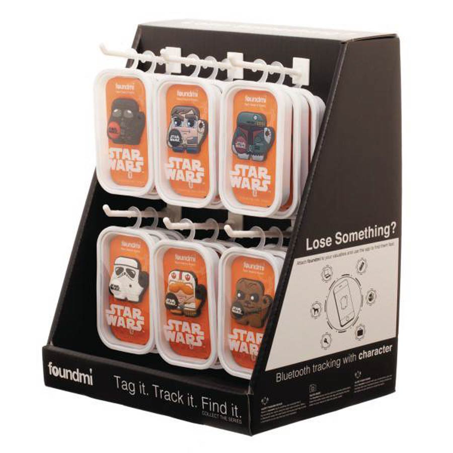 Star Wars Foundmi Bluetooth Tracker 18-Piece Display