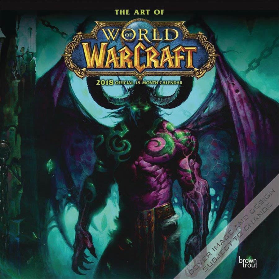 Art Of World Of Warcraft 2018 Wall Calendar