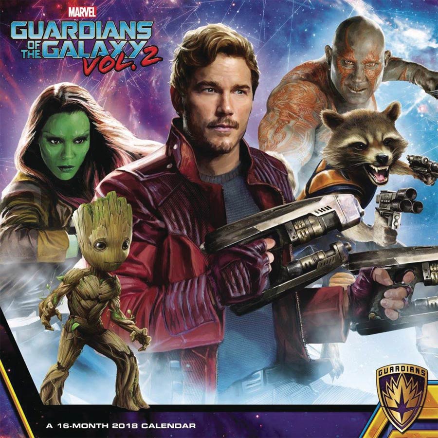 Guardians Of The Galaxy Vol 2 Montage 2018 12x12-inch Wall Calendar