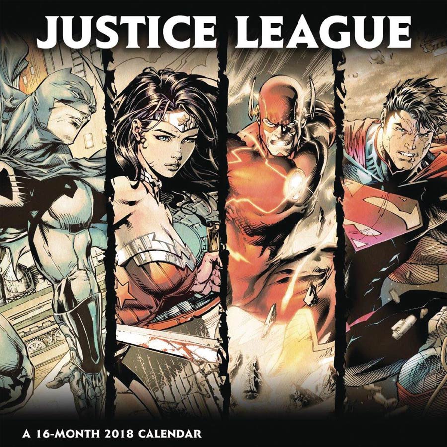 Justice League Classic 2018 12x12-inch Wall Calendar