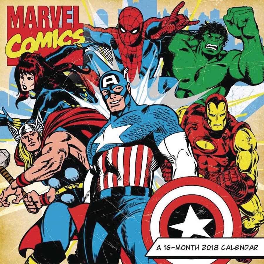 Marvel Comics Retro 2018 12x12-inch Wall Calendar
