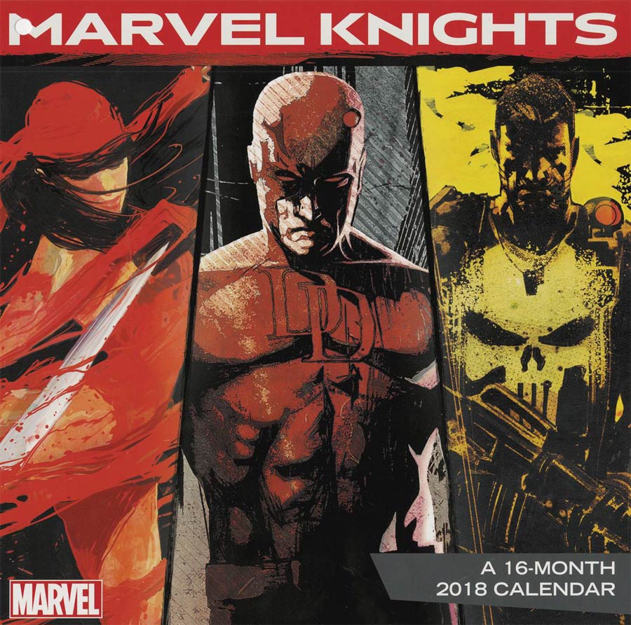 Marvel Knights 2018 12x12-inch Wall Calendar