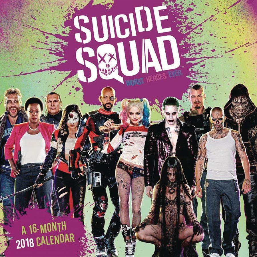 Suicide Squad 2018 12x12-inch Wall Calendar