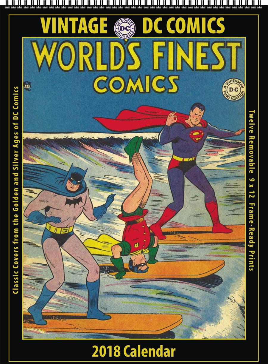 Vintage DC Comics 2018 12-Month Wall Calendar