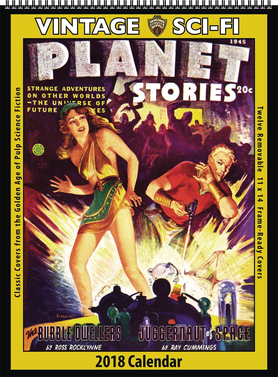 Vintage Sci-Fi 2018 12-Month Wall Calendar