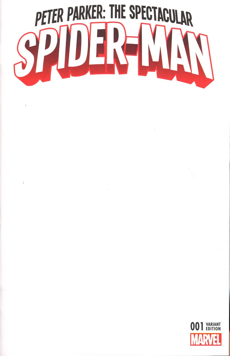 Peter Parker Spectacular Spider-Man #1 Cover D Variant Blank Cover