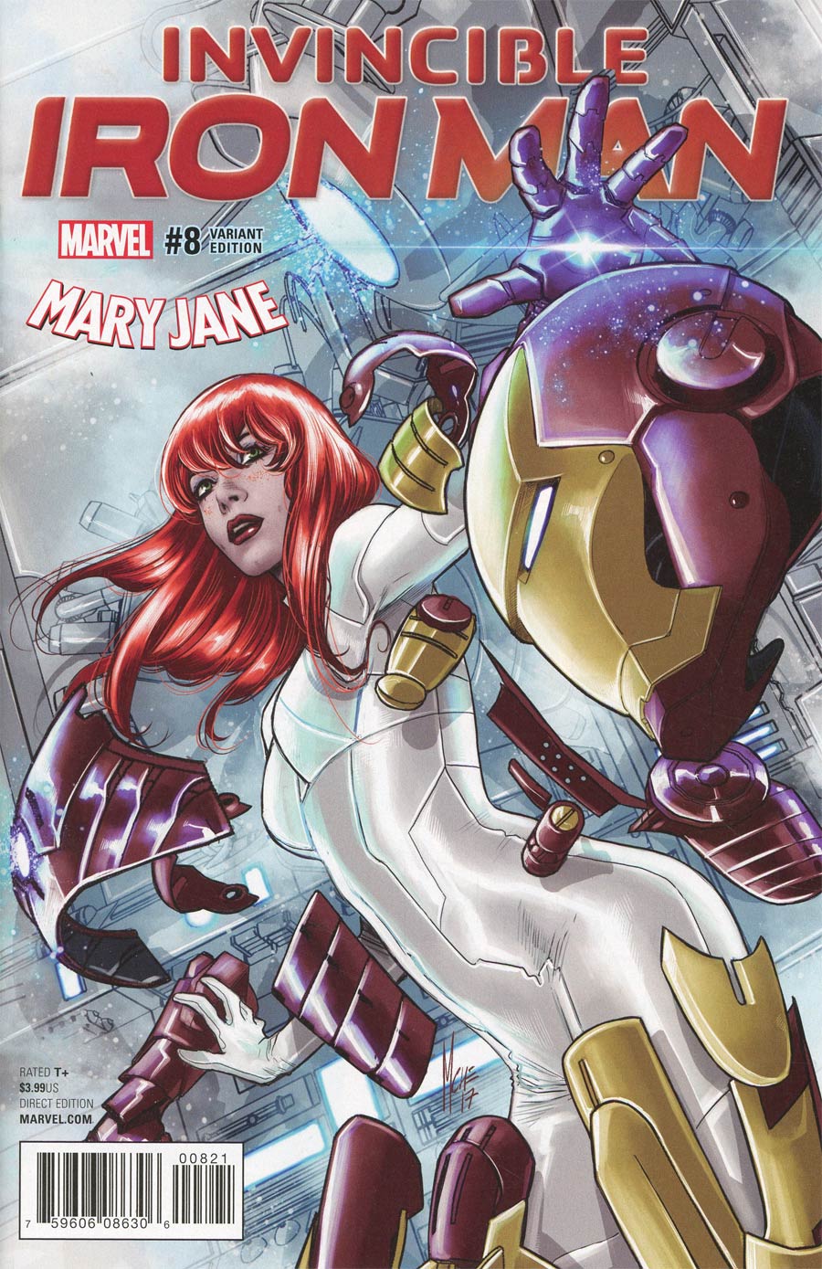 Invincible Iron Man Vol 3 #8 Cover B Variant Marco Checchetto Mary Jane Cover