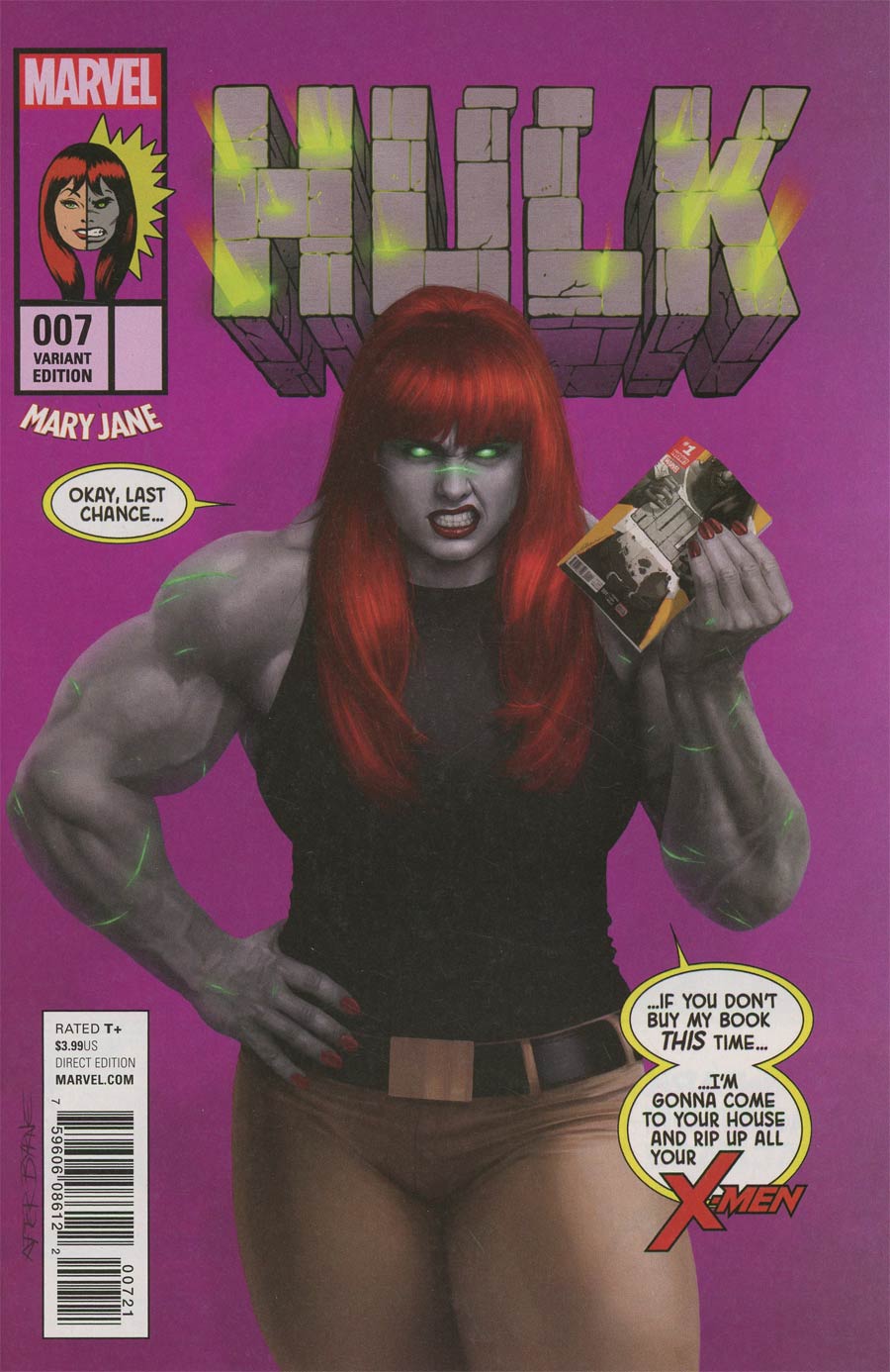 Hulk Vol 4 #7 Cover B Variant Rahzzah Mary Jane Cover