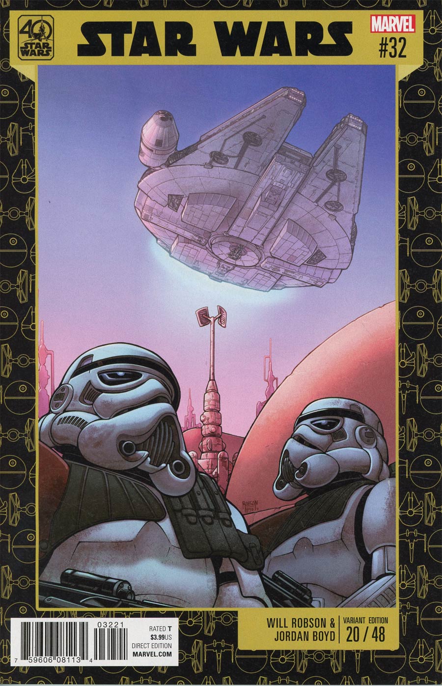 Star Wars Vol 4 #32 Cover B Variant Will Robson Star Wars 40th Anniversary Cover (Screaming Citadel Part 4)