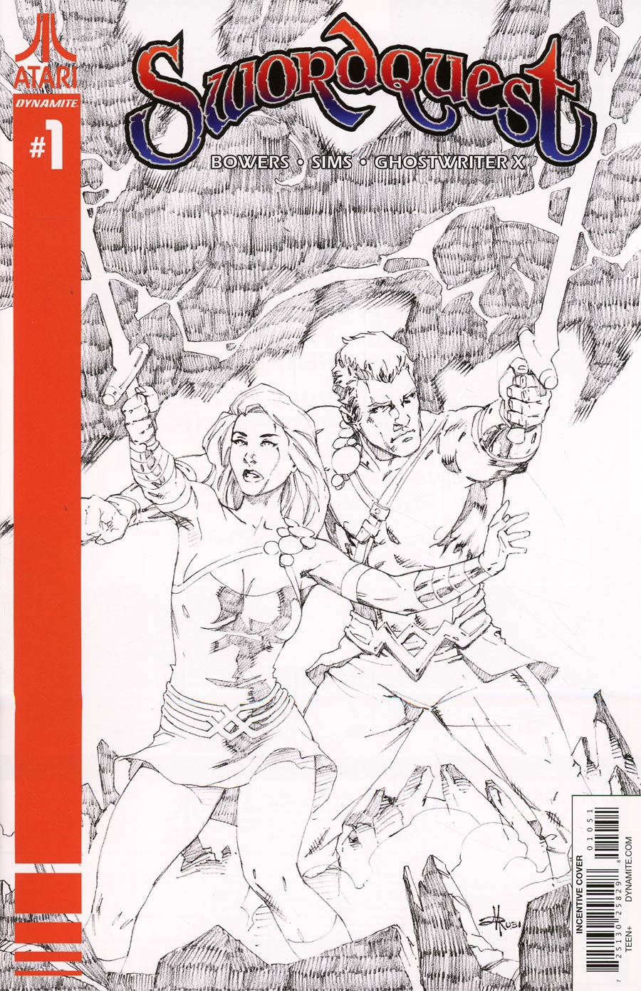 Swordquest #1 Cover E Incentive Mel Rubi Black & White Cover