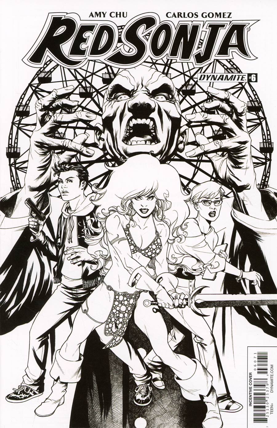 Red Sonja Vol 7 #6 Cover G Incentive Mike McKone Black & White Cover