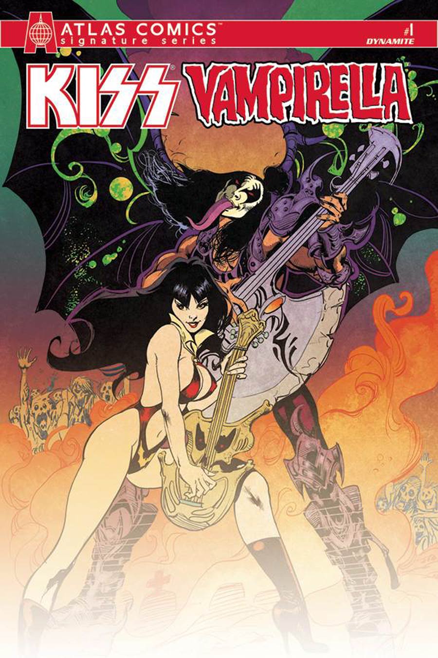 KISS Vampirella #1 Cover L Atlas Comics Signature Series Signed By Chris Sebela