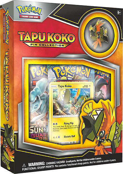 Pokemon TCG Tapu Koko Pin Collection Box