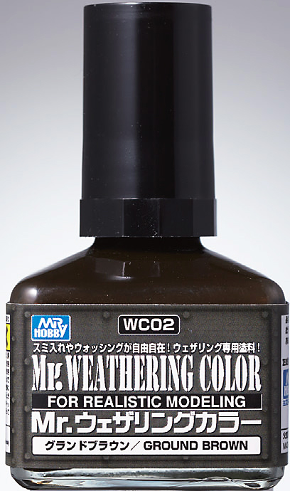 Mr. Weathering Color Paint -  Box Of 6 Units - WC02 Ground Brown Bottle