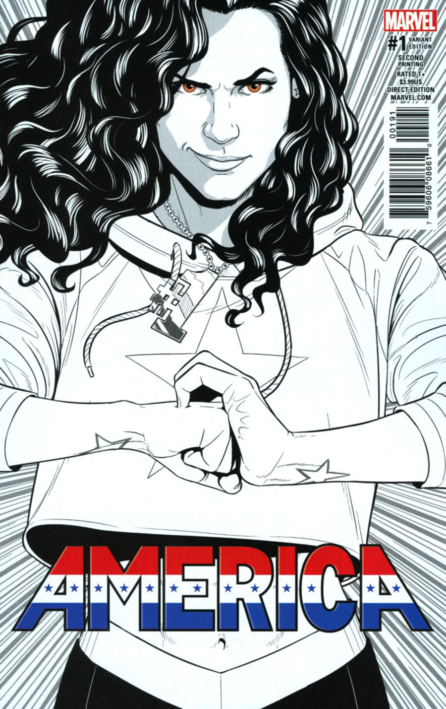 America #1 Cover K 2nd Ptg Jamie McKelvie Variant Cover