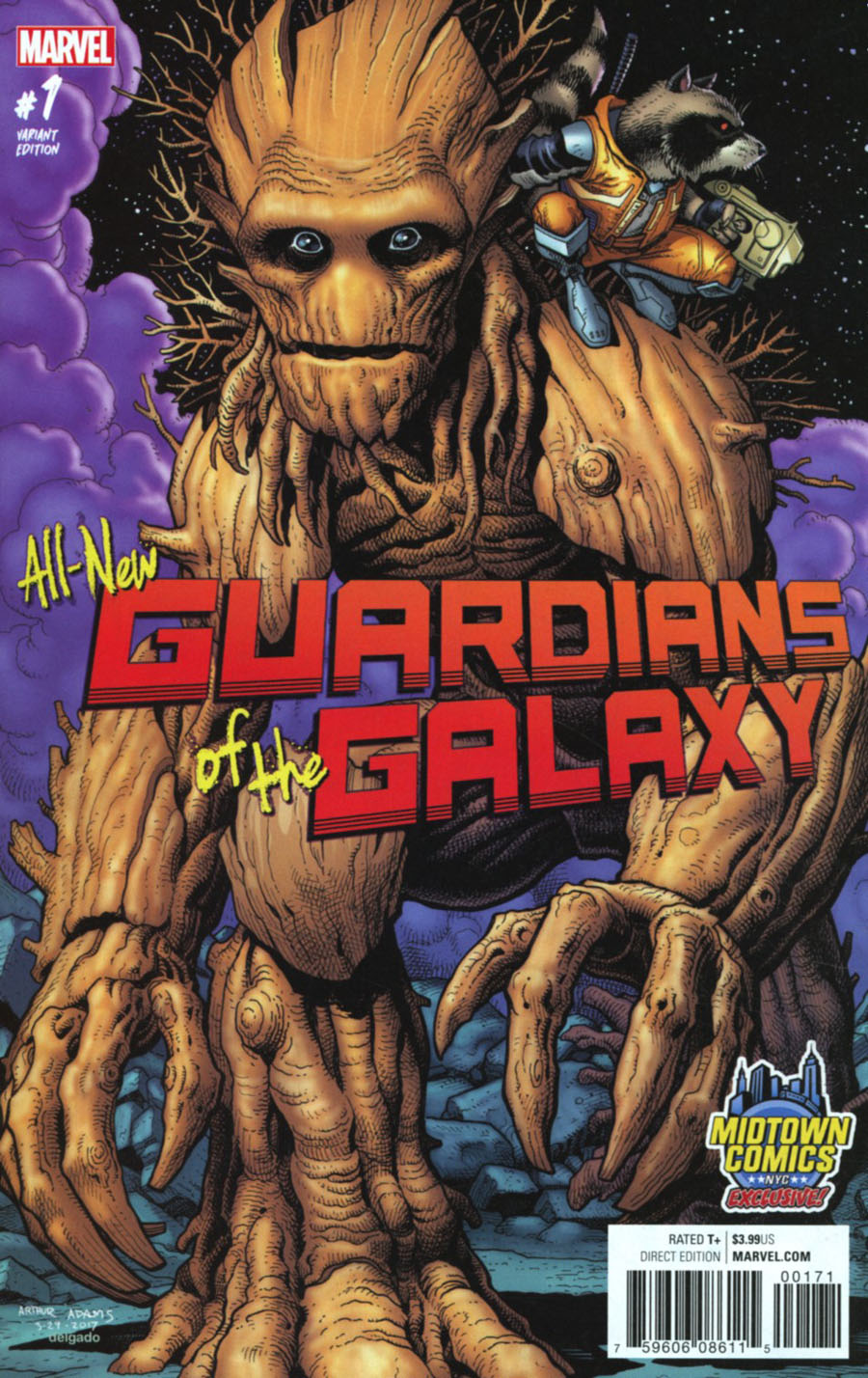 All-New Guardians Of The Galaxy #1 Cover B Midtown Exclusive Arthur Adams Variant Cover